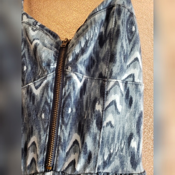 Aeropostale Blue Tie Dye Print Zipper Dress XS - Picture 5 of 8